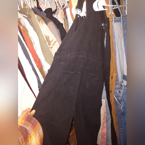 NWT MILLY DISTRESSED HEM WIDE LEG OVERALL 1 left! Price is firm - Picture 6 of 9